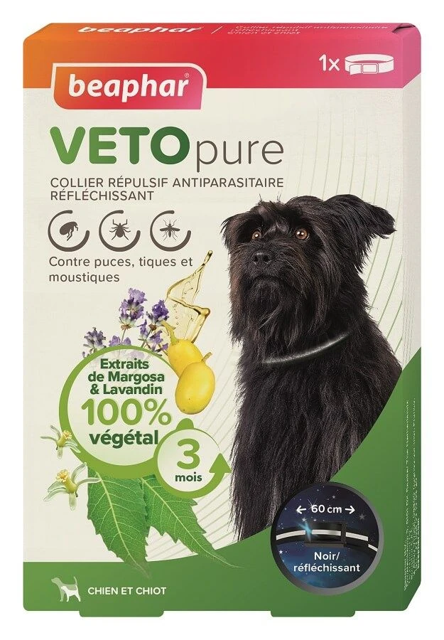 Beaphar VETOpure Chien Collier Répulsif Antiparasitaire Réfléchissant 3 Beaphar VETOpure Chien Collier Répulsif Antiparasitaire Réfléchissant