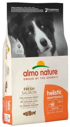 Almo Nature Chien Holistic Adult Medium Saumon 12 Kg