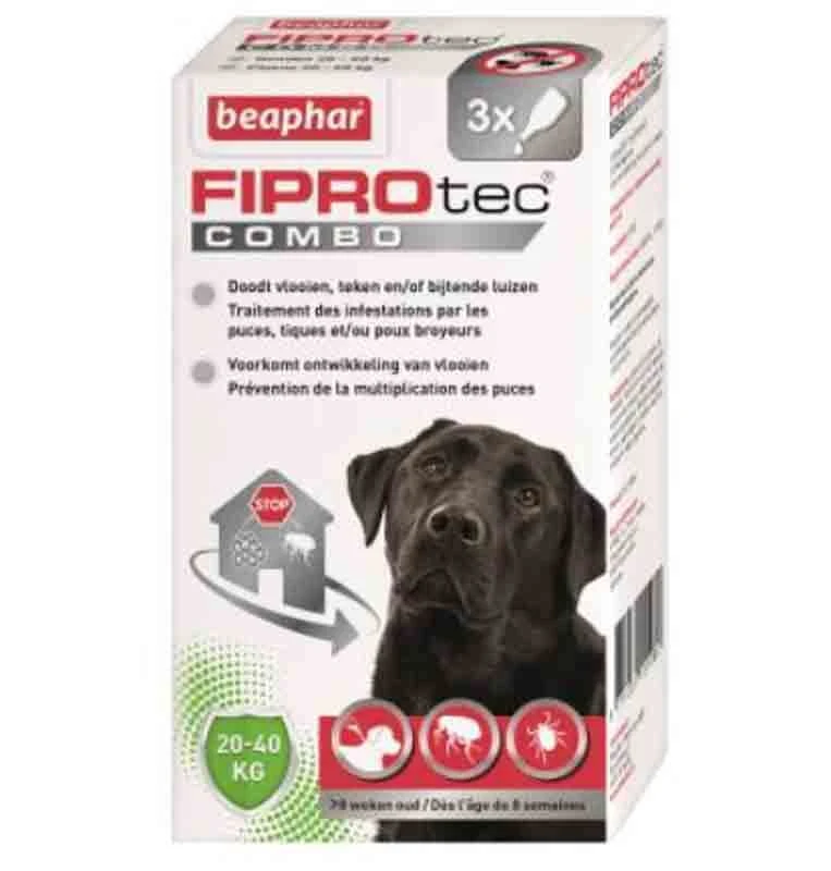 Beaphar Fiprotec Combo Chiens 20-40 Kg 3 Pipettes 3 Beaphar Fiprotec Combo Chiens 20-40 Kg 3 Pipettes