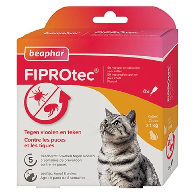 Beaphar Fiprotec Spot-on Chat X4 3 Beaphar Fiprotec Spot-on Chat X4