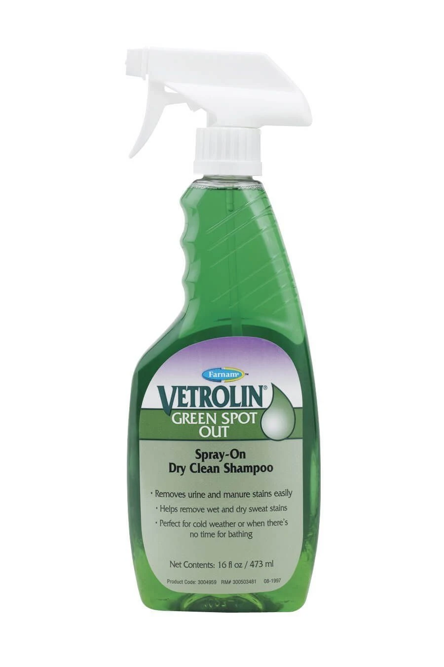 Farnam Vetrolin Green Spot Out Shampooing Sec 473 Ml