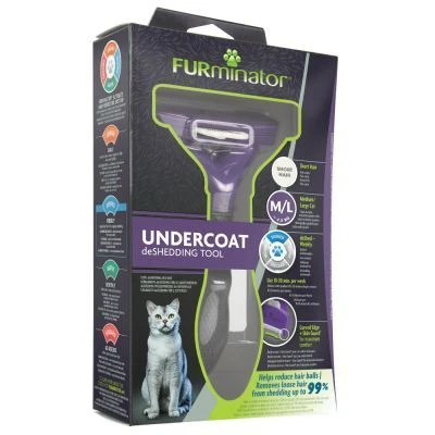 Furminator Brosse Pour Chat Poils Courts M/L 3 Furminator Brosse Pour Chat Poils Courts M/L