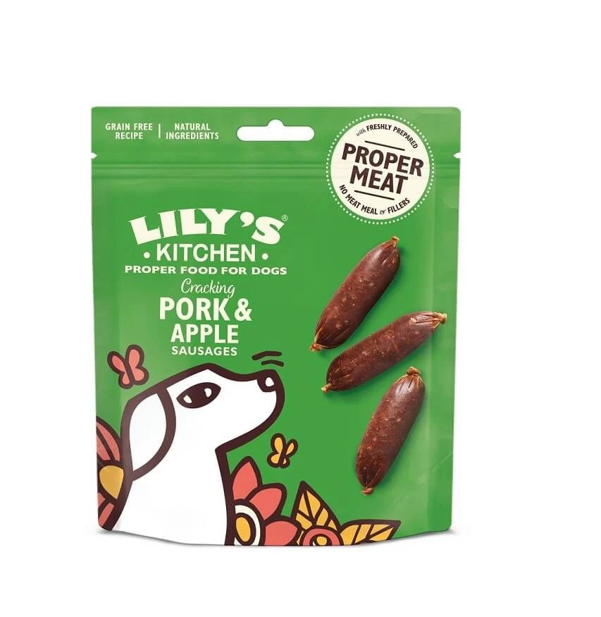 Lily's Kitchen Lily's Kitchen Saucisses Au Porc Et Aux Pommes Chien 70 G 3 Lily's Kitchen Lily's Kitchen Saucisses Au Porc Et Aux Pommes Chien 70 G