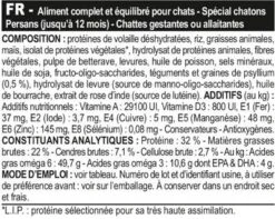 Royal Canin Persian Kitten 4 Kg -Animalerie pers kit composition 1