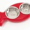 Gamelles Doubles Poisson Pour Chat Rouge -Animalerie plateau et gamelles fish bowl pour chat rouge la compagnie des animaux