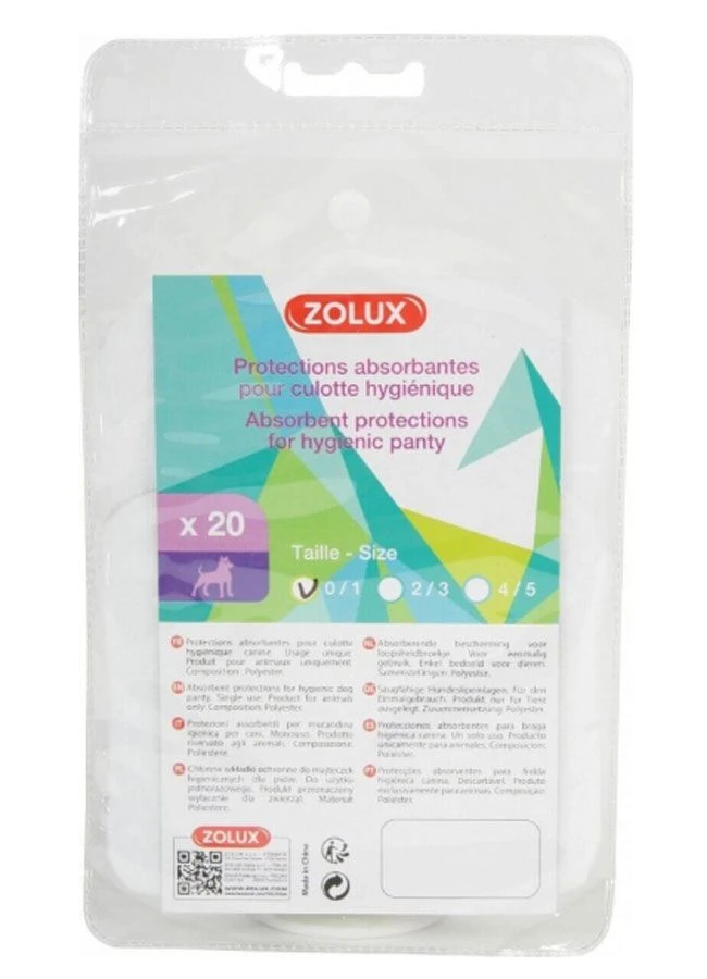 Zolux Protections Absorbantes Pour Culotte Hygiénique T4-T5 X20 3 Zolux Protections Absorbantes Pour Culotte Hygiénique T4-T5 X20